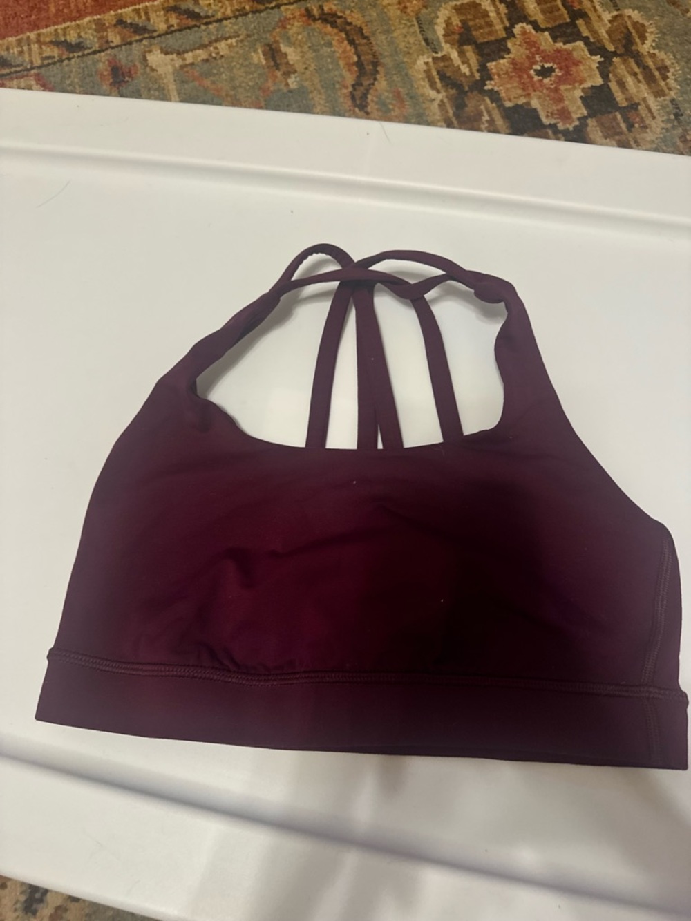 lululemon athletica Burgundy Strappy Back Sports Bra